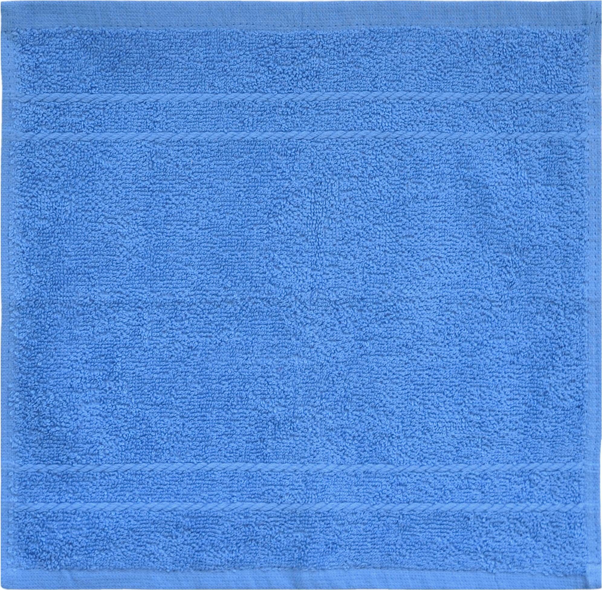 mit Handtuch 10-tlg), (Set, Walkfrottee, Bordüre blau Dyckhoff feiner Kristall, Set
