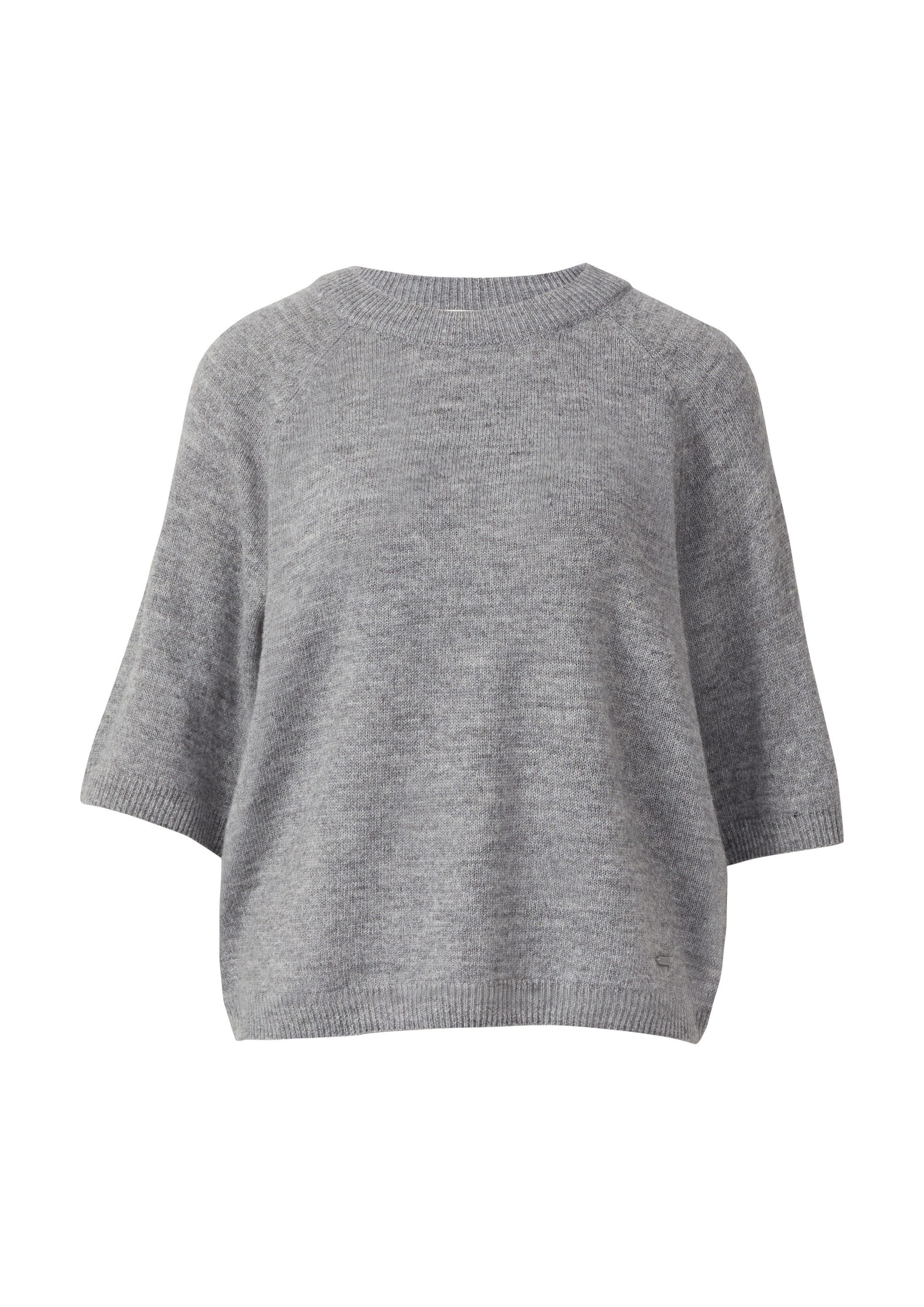 s.Oliver Kurzarmpullover Strickpullover Kurzarmpullover aus Alpakamix