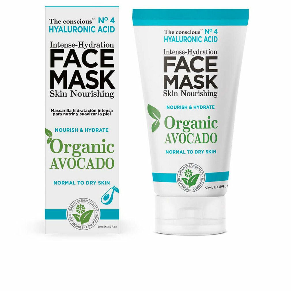 The Conscious HYALURONIC ACID intense-hydration face mask organic avocado 50ml