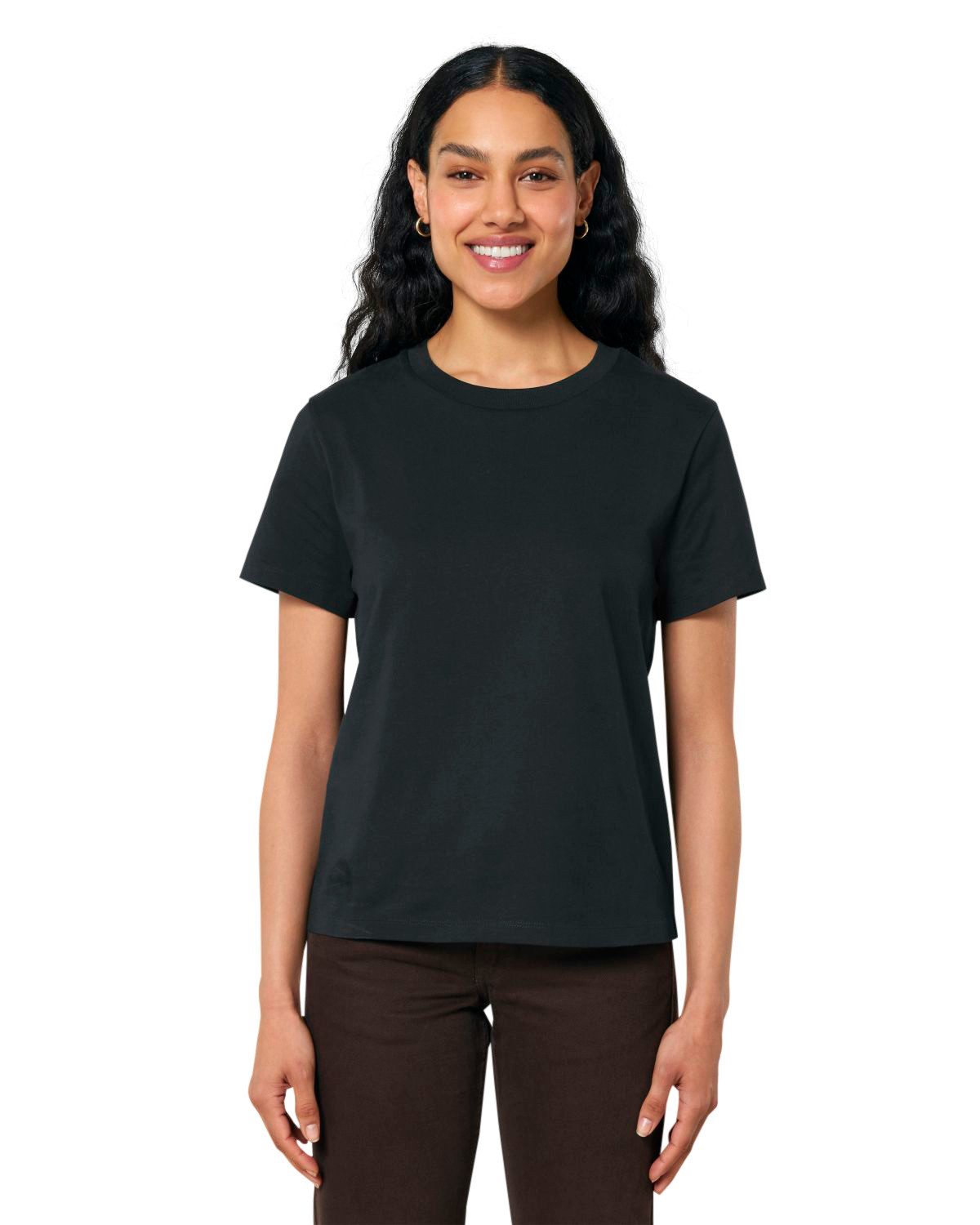 Hilltop T-Shirt Damen T-Shirt 100% Bio-Baumwolle, Rundhals, Sommer Basic Kurzarm Shirt