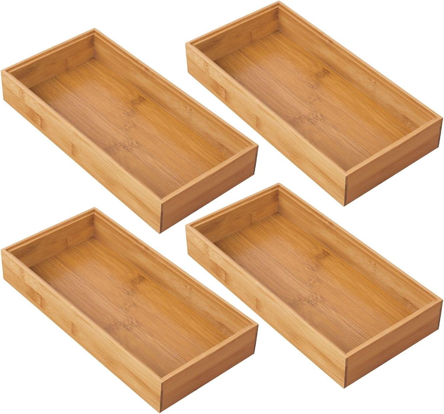 mDesign Aufbewahrungssystem mDesign Aufbewahrungsbox Schubladenbox Organizer Besteckkasten 4er S