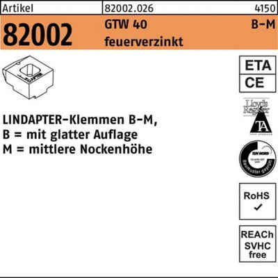 Lindapter Klemmen 100er Pack Klemmen R 82002 GTW 40 MM 24/12,0 feuerverz. 1 Stück LINDA