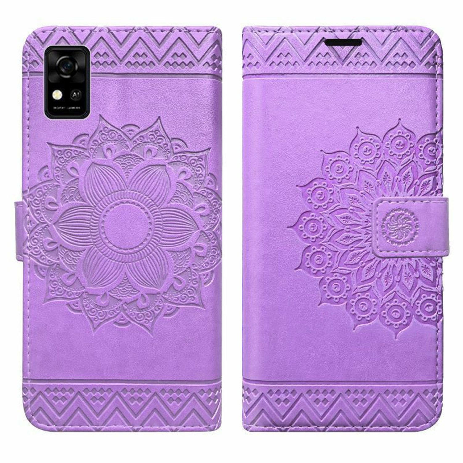 betterfon Handyhülle Handytasche für ZTE Blade A31 Klapphülle Lila, Wallet Case mit Kartenfächern Magnetverschluss und weicher Innenhülle