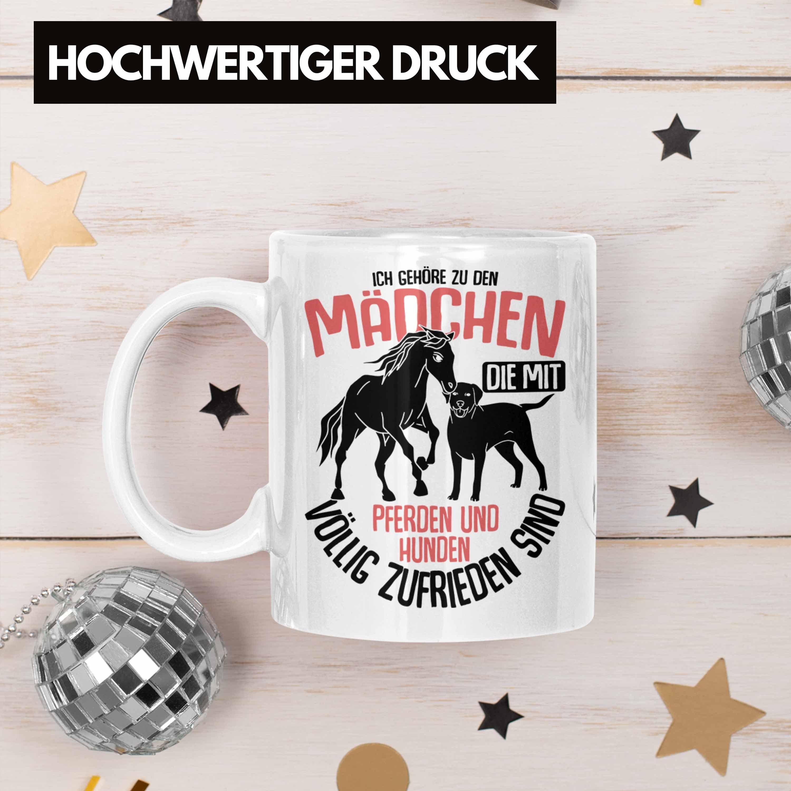 Weiss Lustige Pferde Tasse Geschenk Hunde Mädchen Reiterin Reiter Und - Tasse Geschenkidee Pferde Trendation Sprüche Trendation