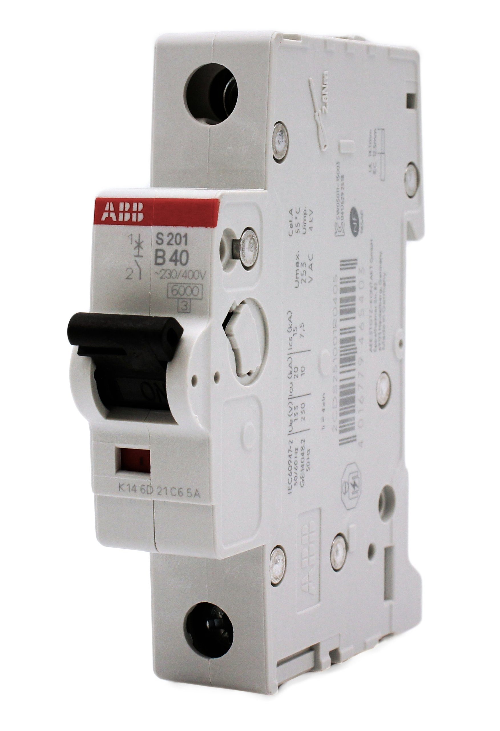 Schalter ABB 40A ABB S201-B40 / LS-Schalter Leitungsschutzschalter 6kA B40