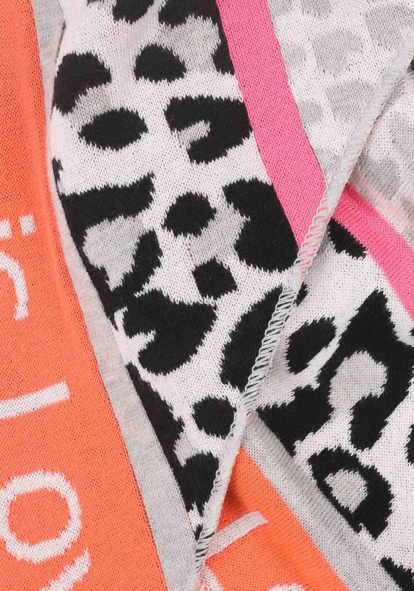 Zwillingsherz Dreieckstuch Love is Love, Feinstrick, Schriftzug, Animal-Muster, wärmend