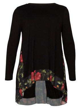 sheego by Joe Browns Longshirt Große Größen mit floral bedruckten Einsätzen