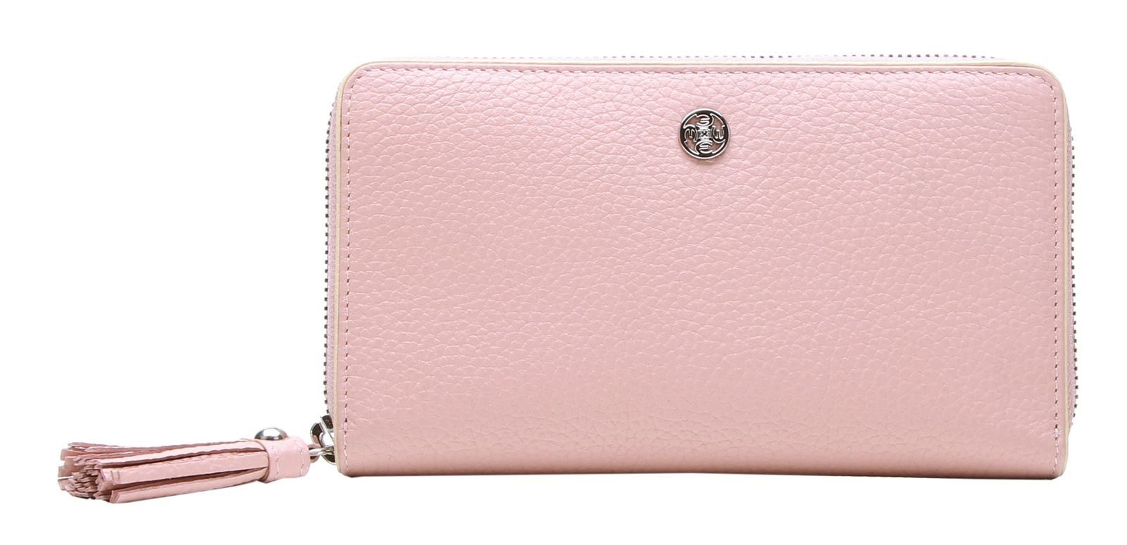 Esquire Geldbörse Zip Around Wallet, aus echtem Rindsleder mit RFID-Blocker Schutz