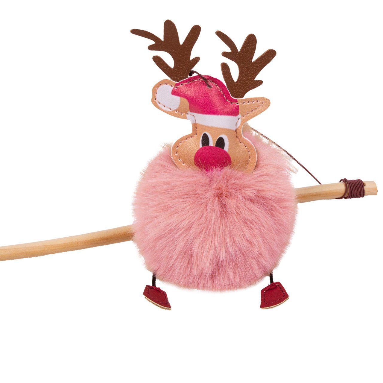 Canadian Cat Company Katzenangel Spielangel "Rudolph", Katzenspielzeug mit Plüschbommel, ca. 110cm lang