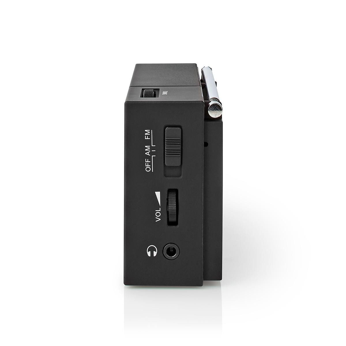 Nedis RDFM1200BK Radio (Tragbares Radio, 0.5 W, AM/FM-Radioempfang, analoge Abstimmung, Kopfhörerwiedergabe) – Bild 5 von 5