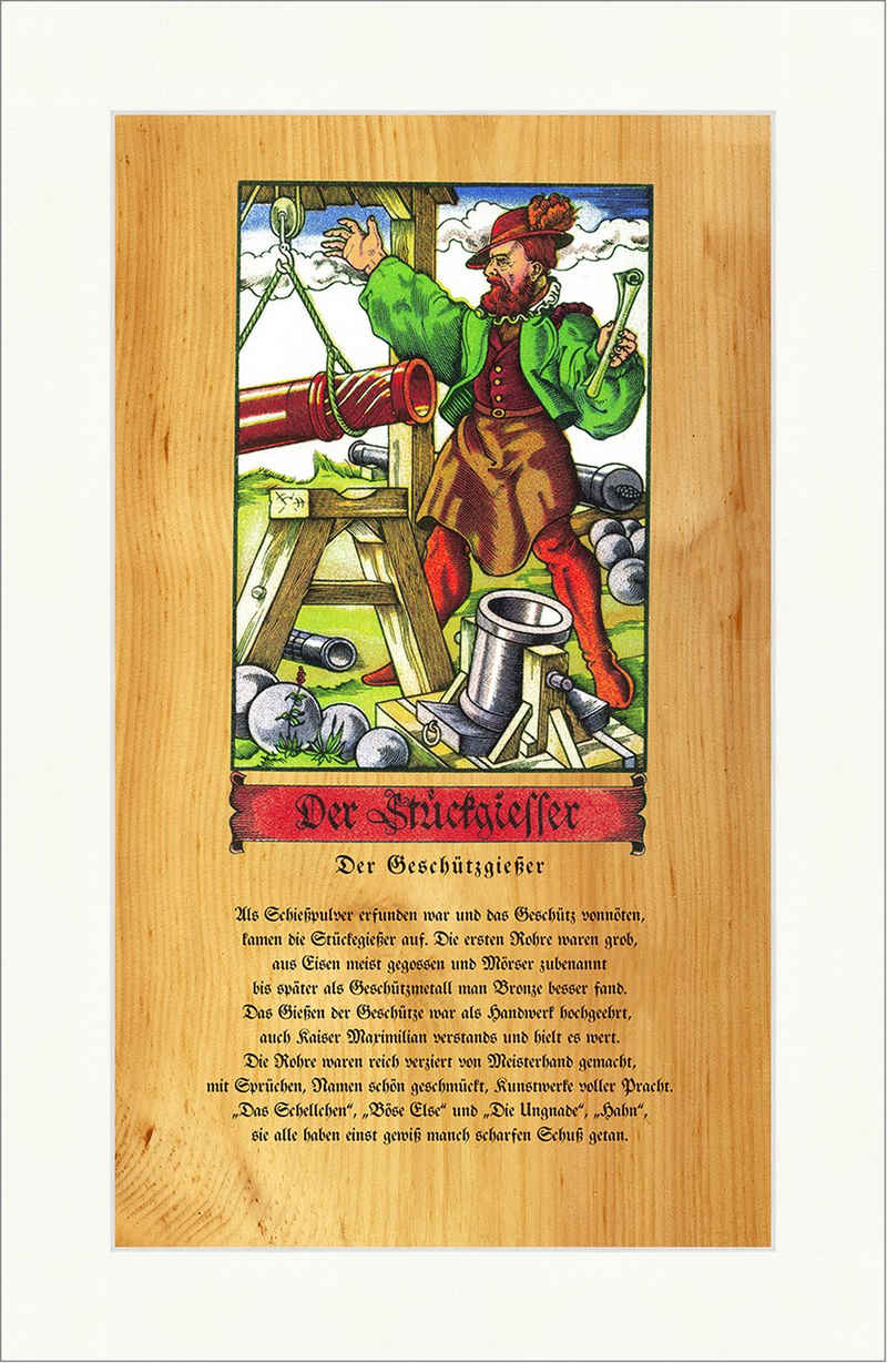 Kunstdruck Der Stückgiesser Bronze Handwerk Zunft Geschützgießer Stand 138, (1 St)