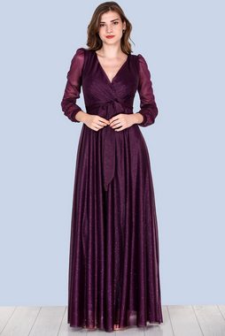 Modabout Abendkleid Damen Langes Abendkleid Maxikleid - NELB0588D5162MOR (1-tlg)