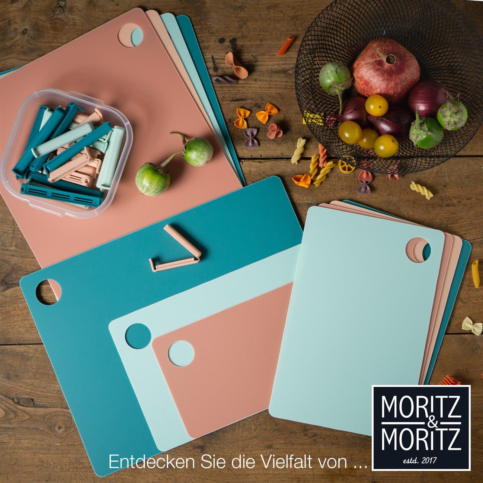 Moritz & Schneidebrett Set, - cm x 29 19 Moritz Kunststoff, Arbeiten schnelles Je für 4x Küche, Schneidematte (4er 4-St)