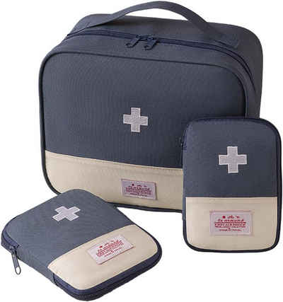 AquaBreeze Erste-Hilfe-Koffer Medizinisches Set, tragbares Erste-Hilfe-Set, 3er-Pack, (1 St), Grundlegendes Trauma-Taschenset, Wander- und Campingzubehör