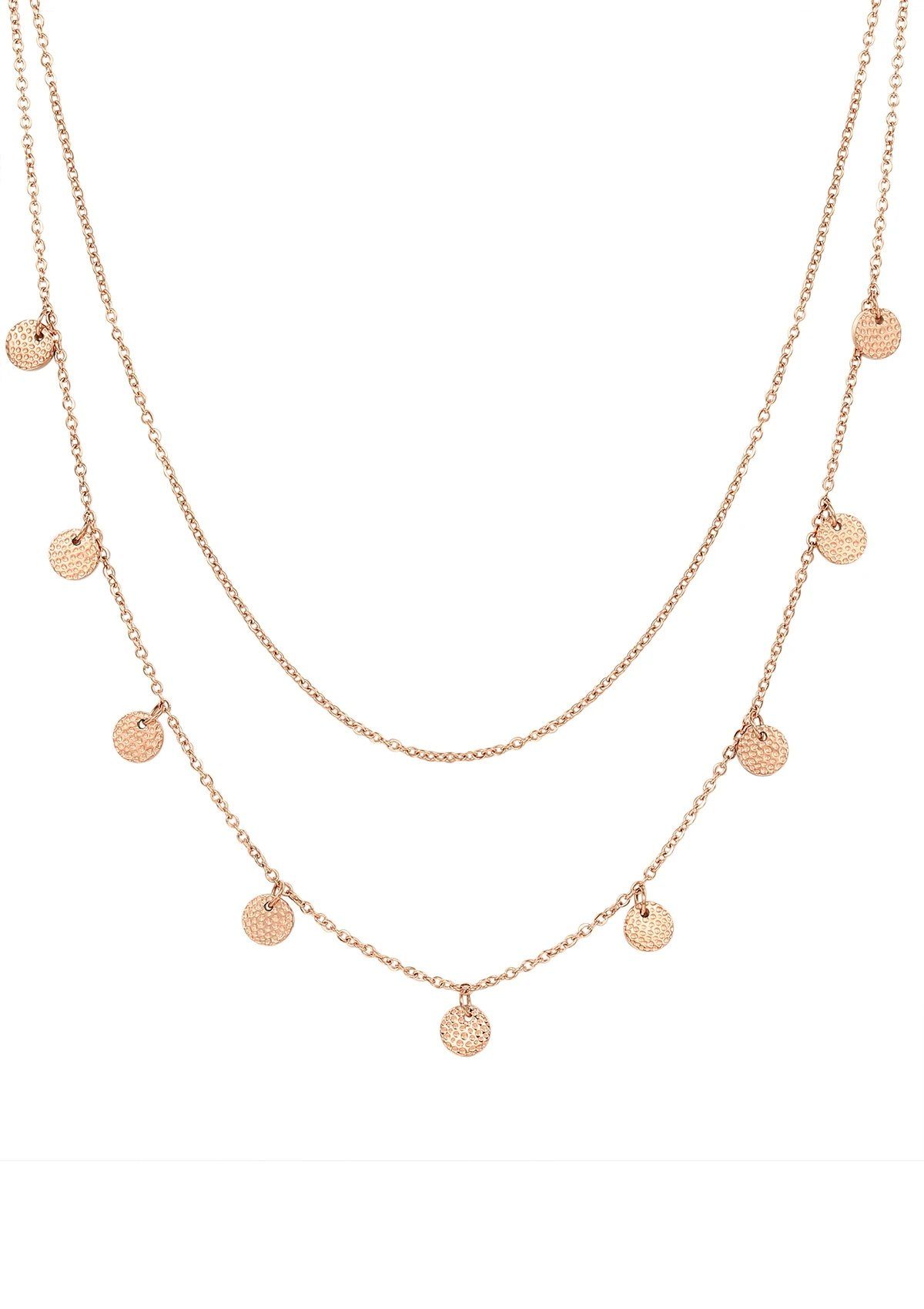 Hey Happiness Edelstahlkette Damen mehrreihig, Layer günstig online kaufen