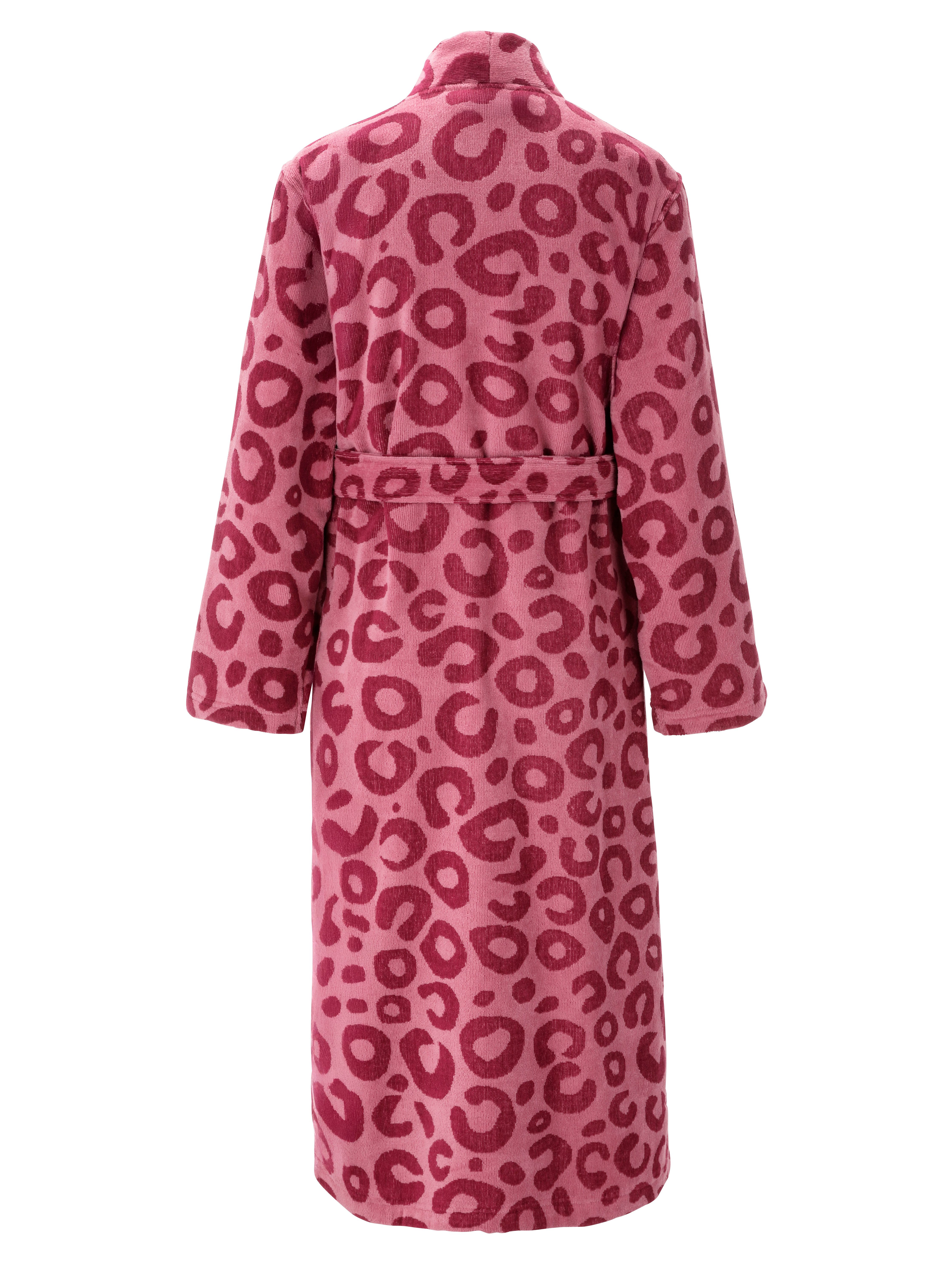 OTTO home Unisex-Bademantel Anna Leo, ideal für Sauna & Spa, Hotelbademantel, Morgenmantel, Langform, Walkfrottee, Kimono-Kragen, Gürtel, für Damen & Herren, mit Taschen, S-3XL, trendiger Animal Print