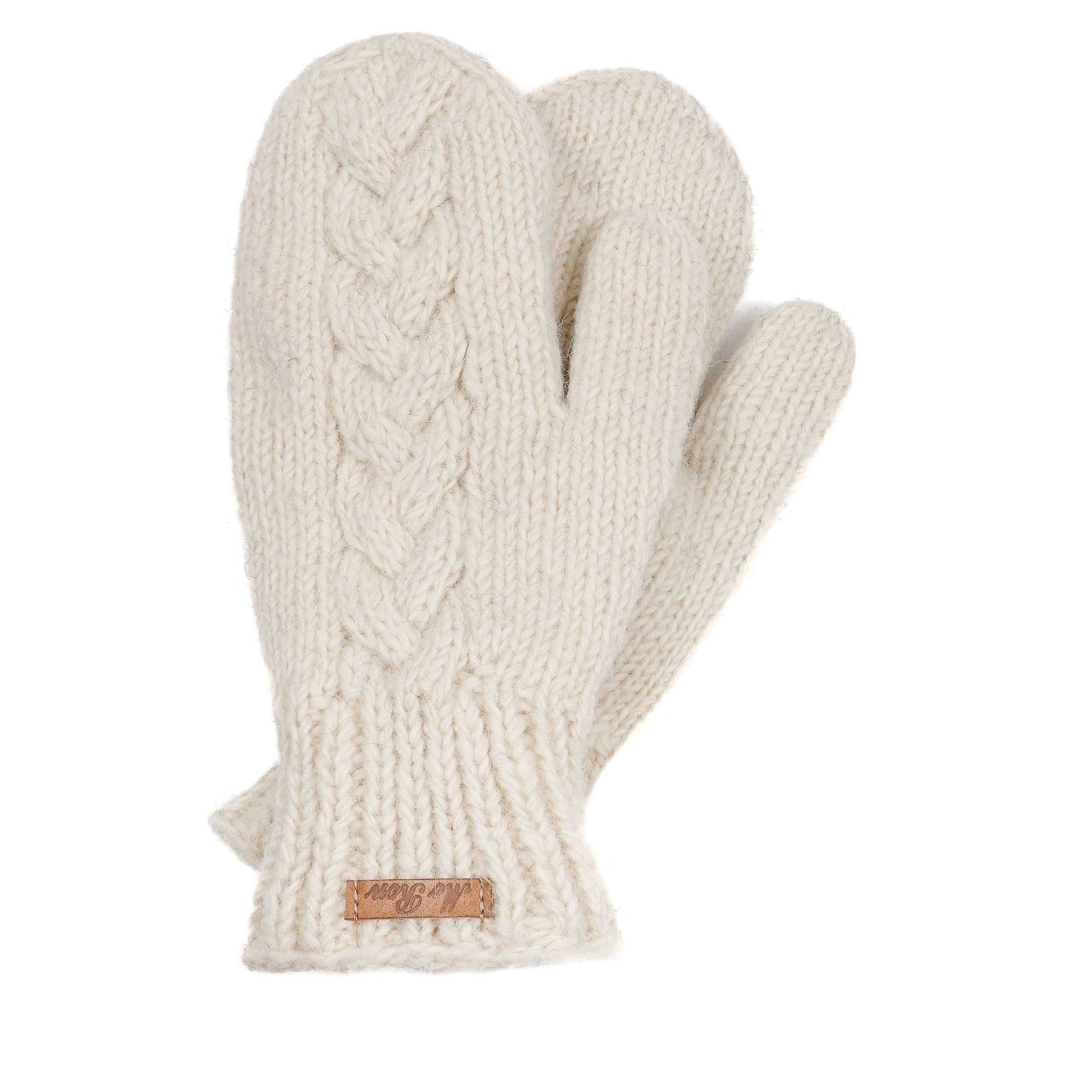 McRon Strickhandschuhe Варежки Modell Clara mit Fleece gefüttert, hoher Schurwollanteil