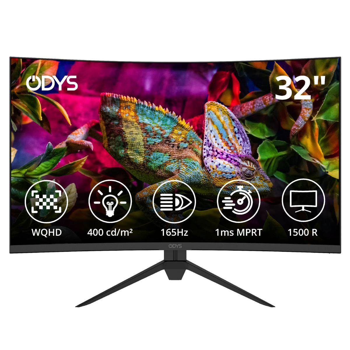 Odys XP32 PRO (32 (5 Zoll) WQHD Monitor ms Reaktionszeit, Curved 165 LED-Monitor Hz)