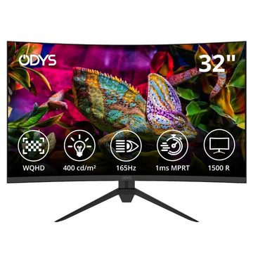 Odys XP32 PRO (32 Zoll) Curved Monitor WQHD LED-Monitor (5 ms Reaktionszeit, 165 Hz)