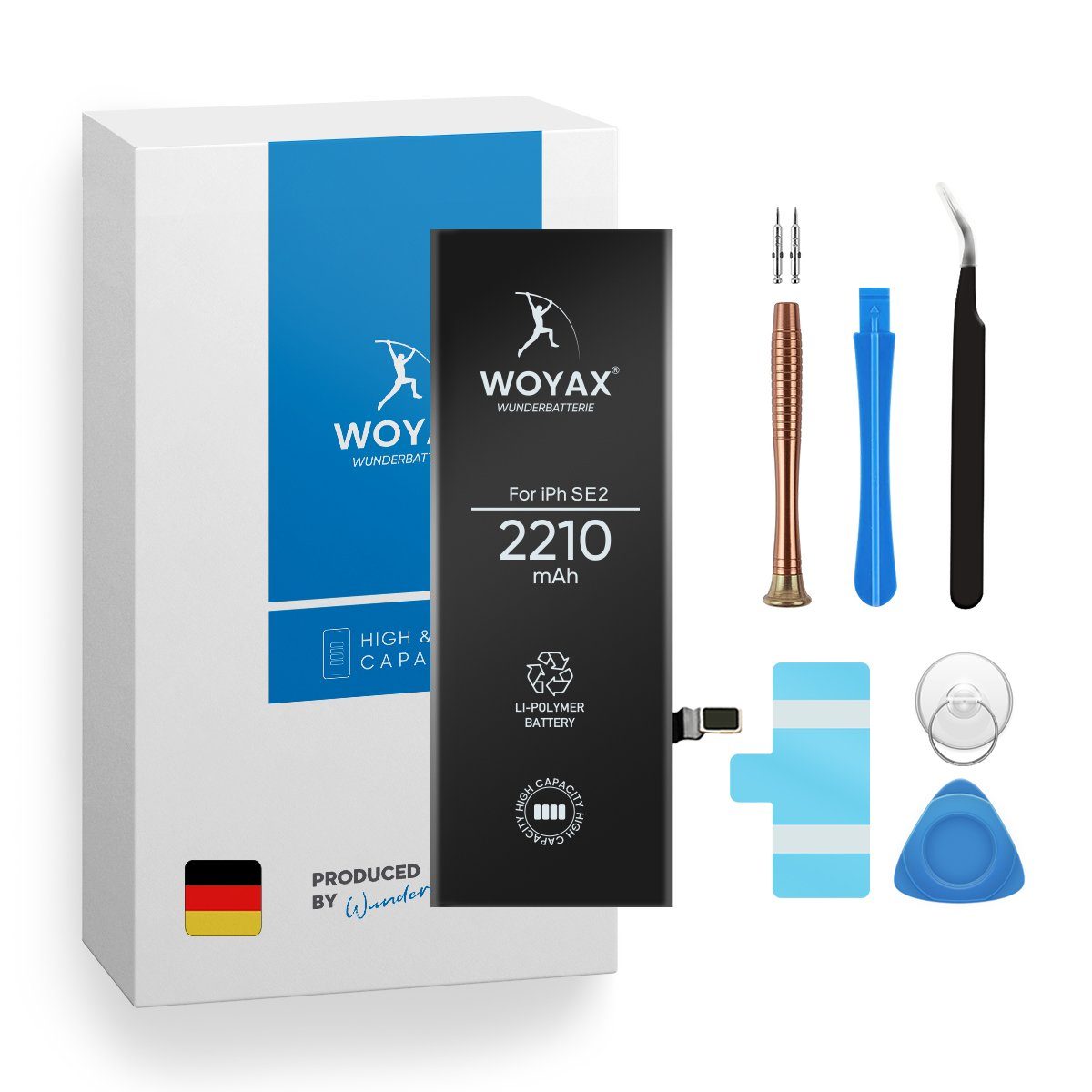 Woyax Wunderbatterie Akku für iPhone SE / Hohe Kapazität Handy-Akku 2020 2210mAh