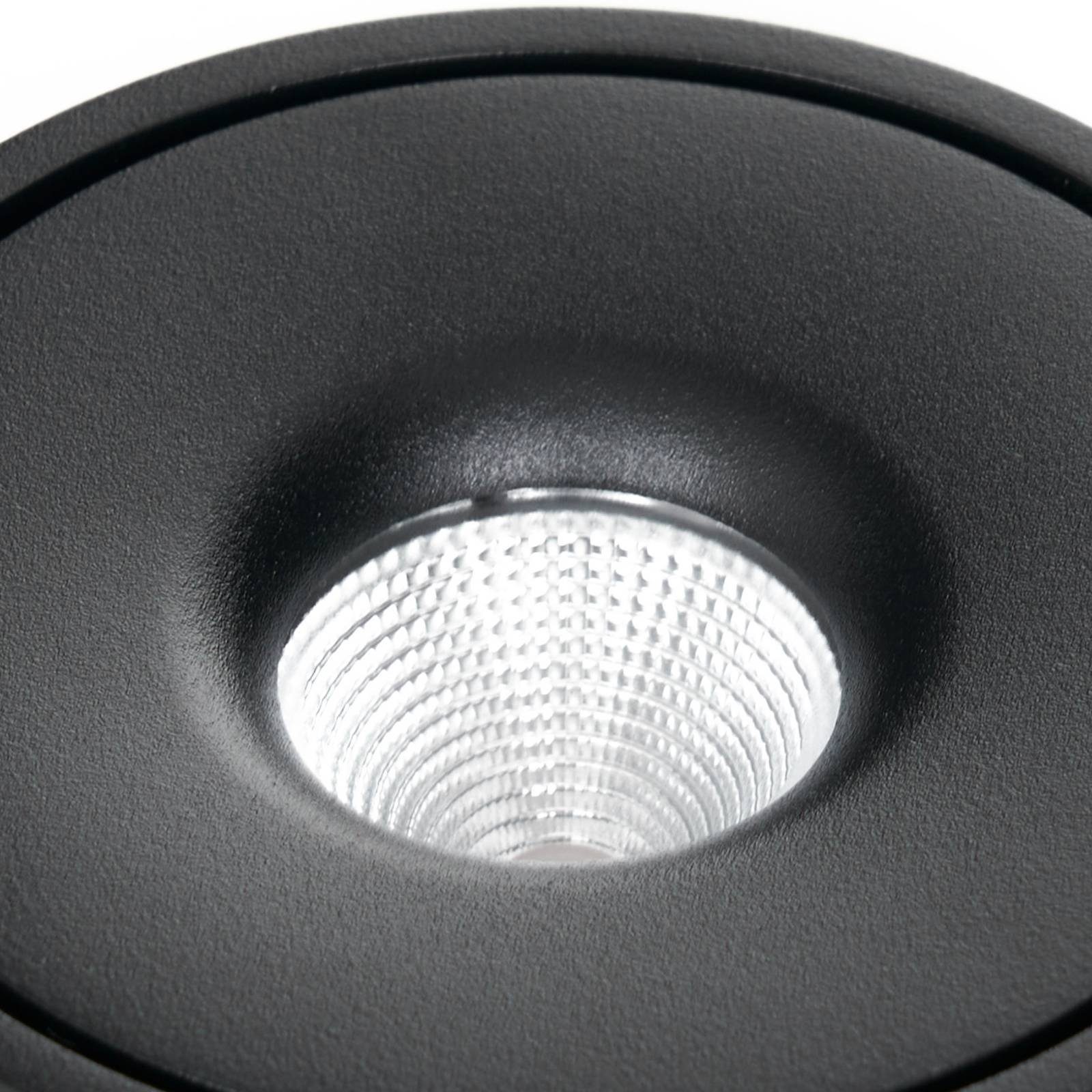 Deckenleuchte Aluminium, verbaut, fest Leuchtmittel Arcchio LED-Leuchtmittel Rotari, 1 inkl. Schwarz, flammig, Modern, dimmbar, warmweiß,