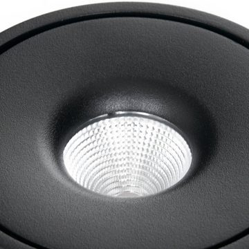 Arcchio Deckenleuchte Rotari, dimmbar, LED-Leuchtmittel fest verbaut, warmweiß, Modern, Aluminium, Schwarz, 1 flammig, inkl. Leuchtmittel