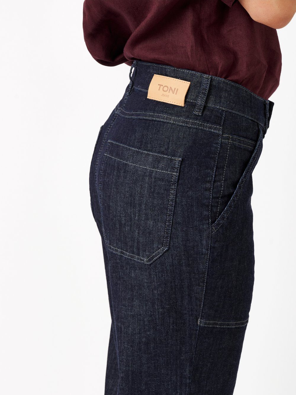 TONI 7/8-Jeans mit Stretch und im Cargo-Stil