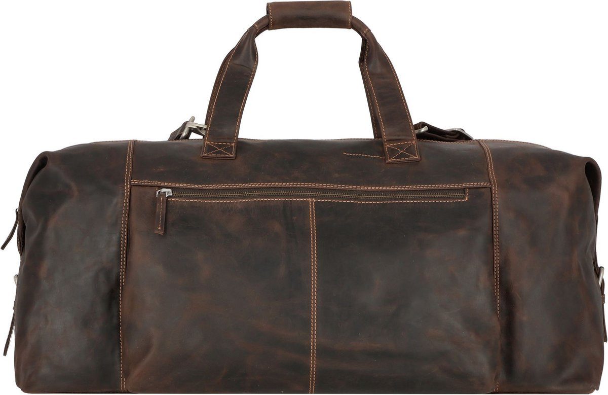 GreenLand Nature Reisetasche Westcoast Traveller Umhängetasche Braun, echt Leder