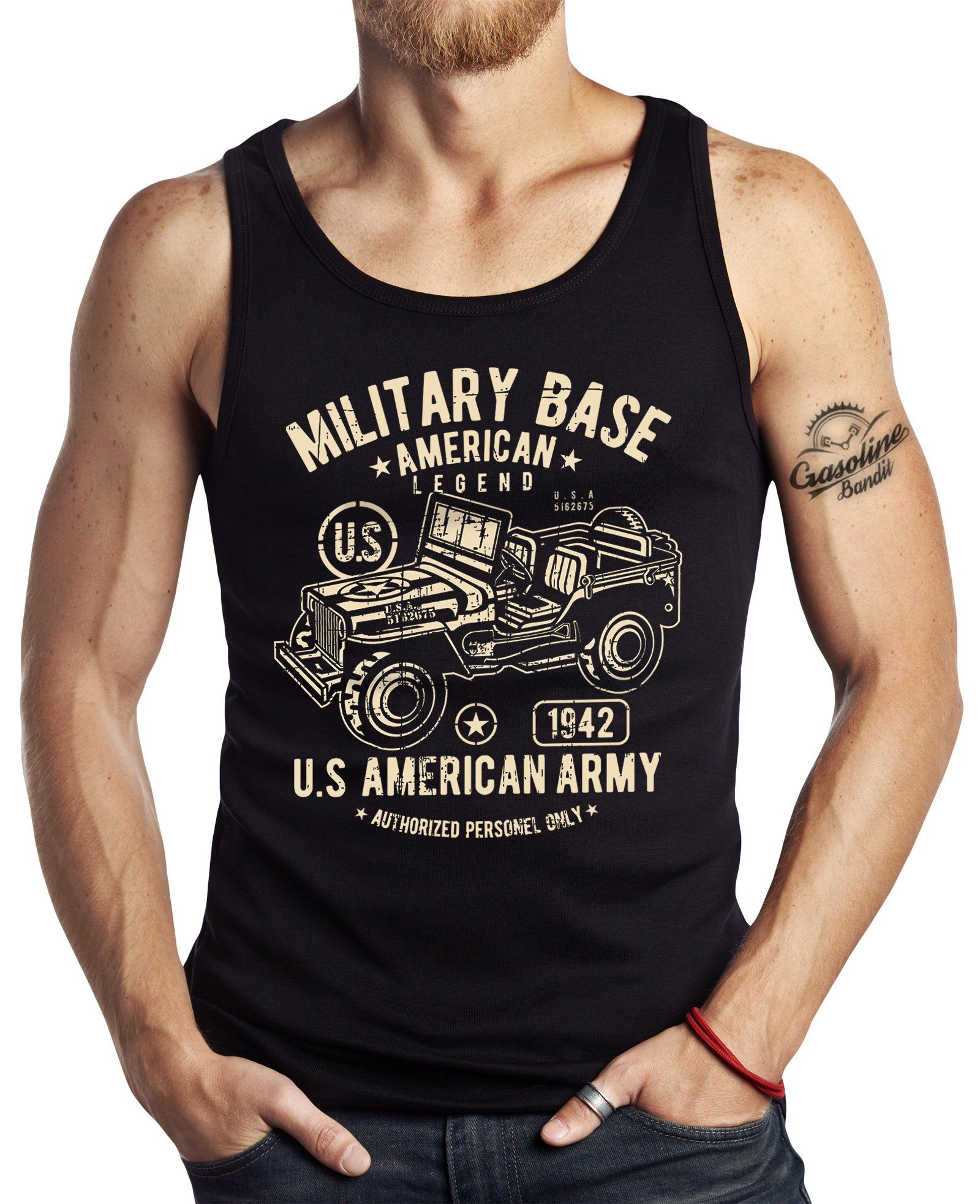 GASOLINE BANDIT® Tanktop American Legend für den Military Army und Jeep Fan