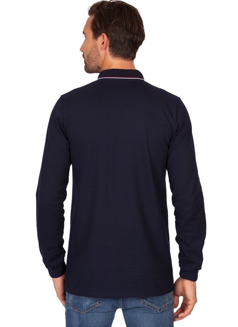 Trigema Poloshirt TRIGEMA Modisches Poloshirt mit langen Armen (1-tlg)
