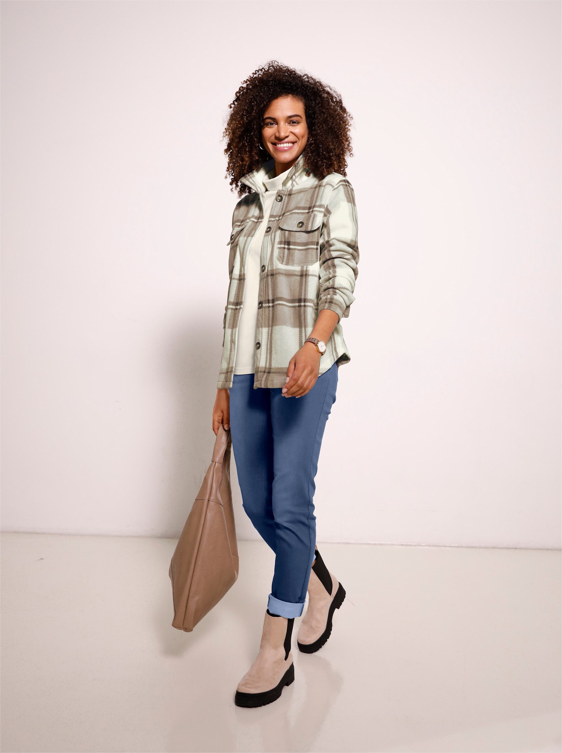 Witt Fleeceshirt Fleece-Bluse Langarm Länge ca. 74 cm