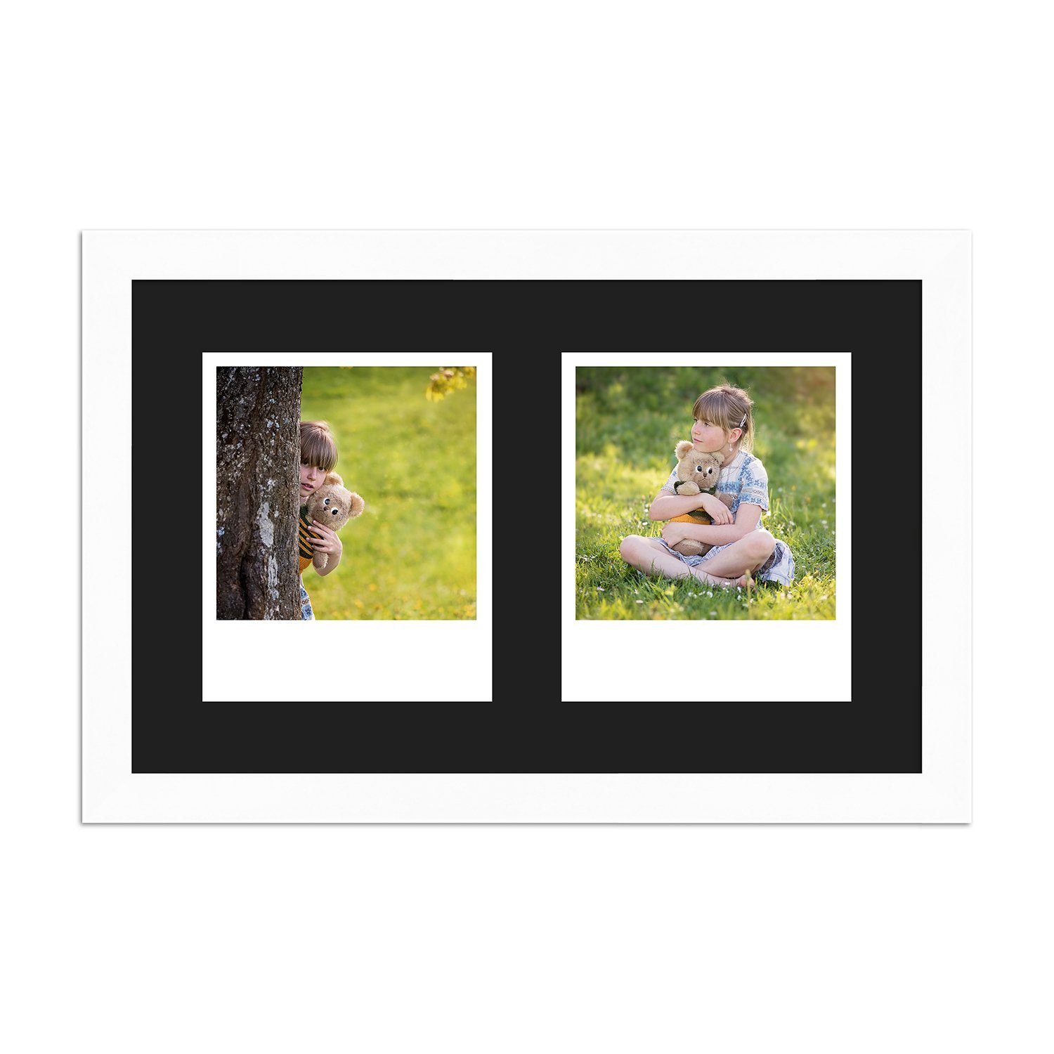 WANDStyle Bilderrahmen H950, für 2 Weiß Polaroid Format, im Modern Bilder