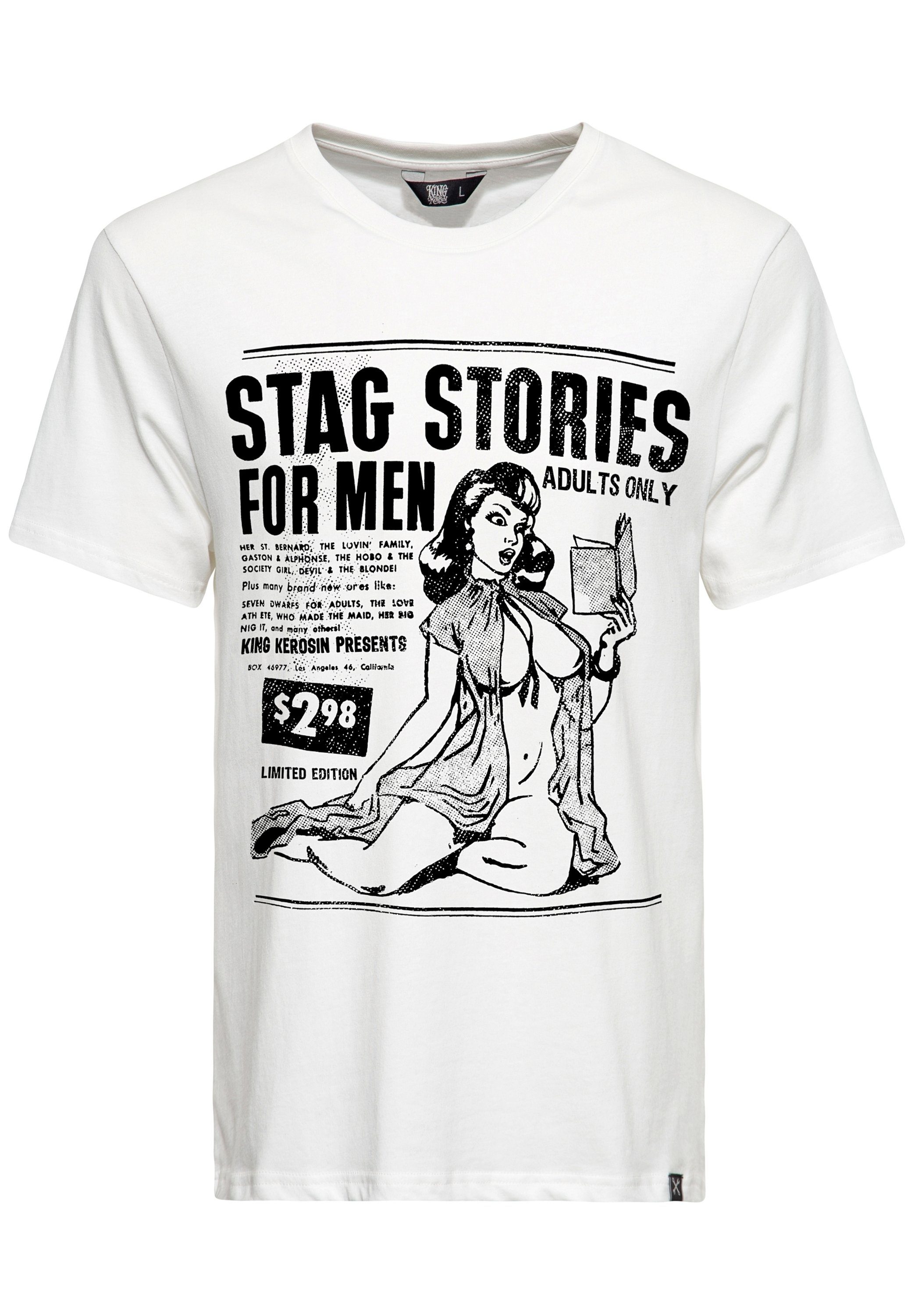 Up Stag Pin KingKerosin Print Stories T-Shirt