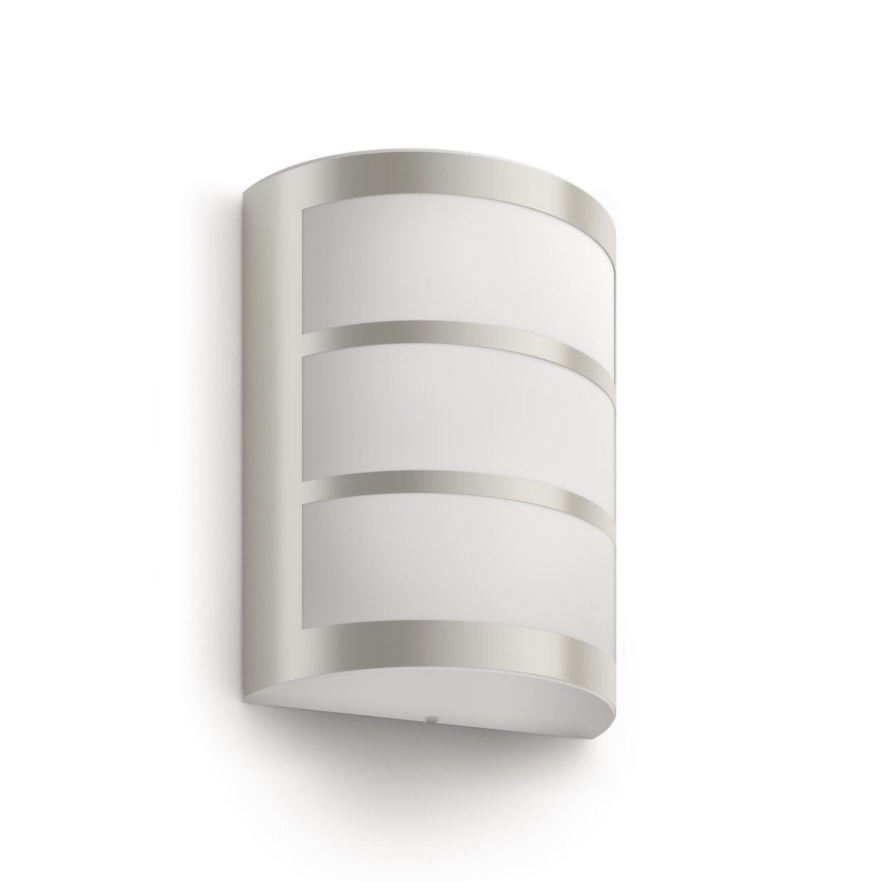 Philips Außen-Wandleuchte Philips LED Außenwandleuchte Python Edelstahl, Inkl. Leuchtmittel, Nicht dimmbar ohne Bewegungsmelder