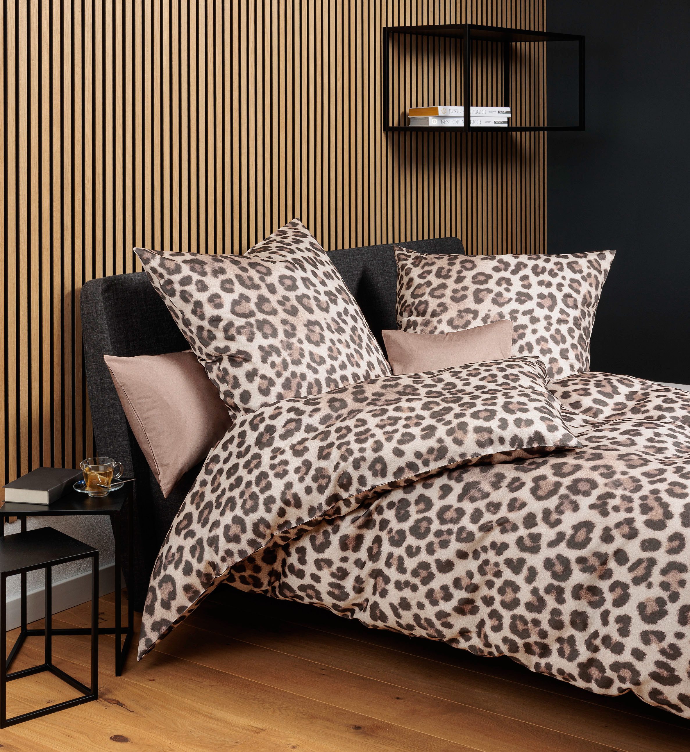 Janine Bettwäsche modern art S 42168 07 155x220,80x80, Mako-Satin, mit Reißverschluss