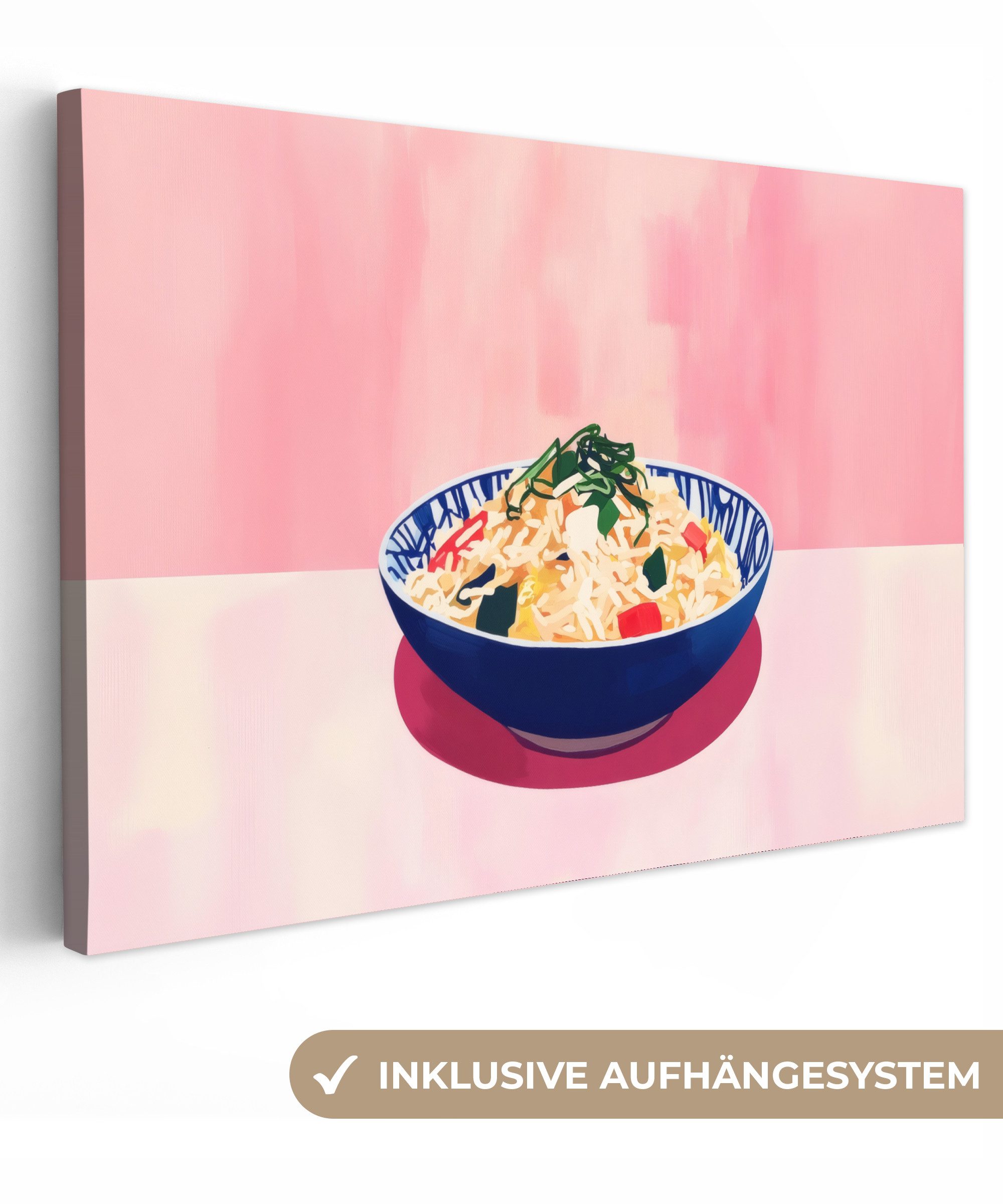 OneMillionCanvasses® Leinwandbild Reis - Illustration - günstig online kaufen