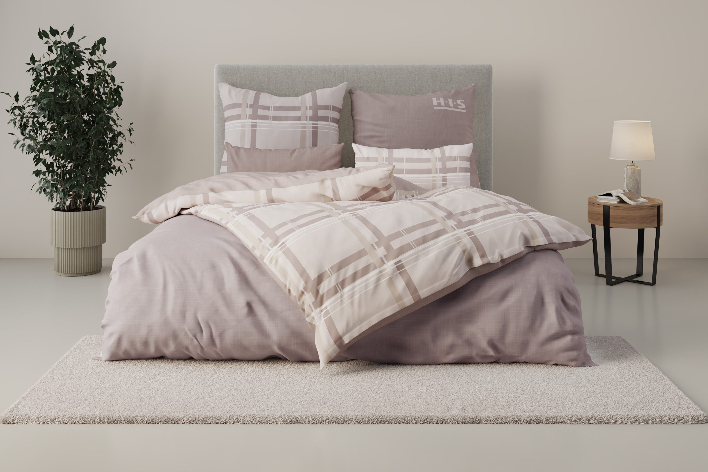 H.I.S Wendebettwäsche Talin, Linon, 2 teilig, NEUHEIT in Gr. 135x200 oder 1 günstig online kaufen