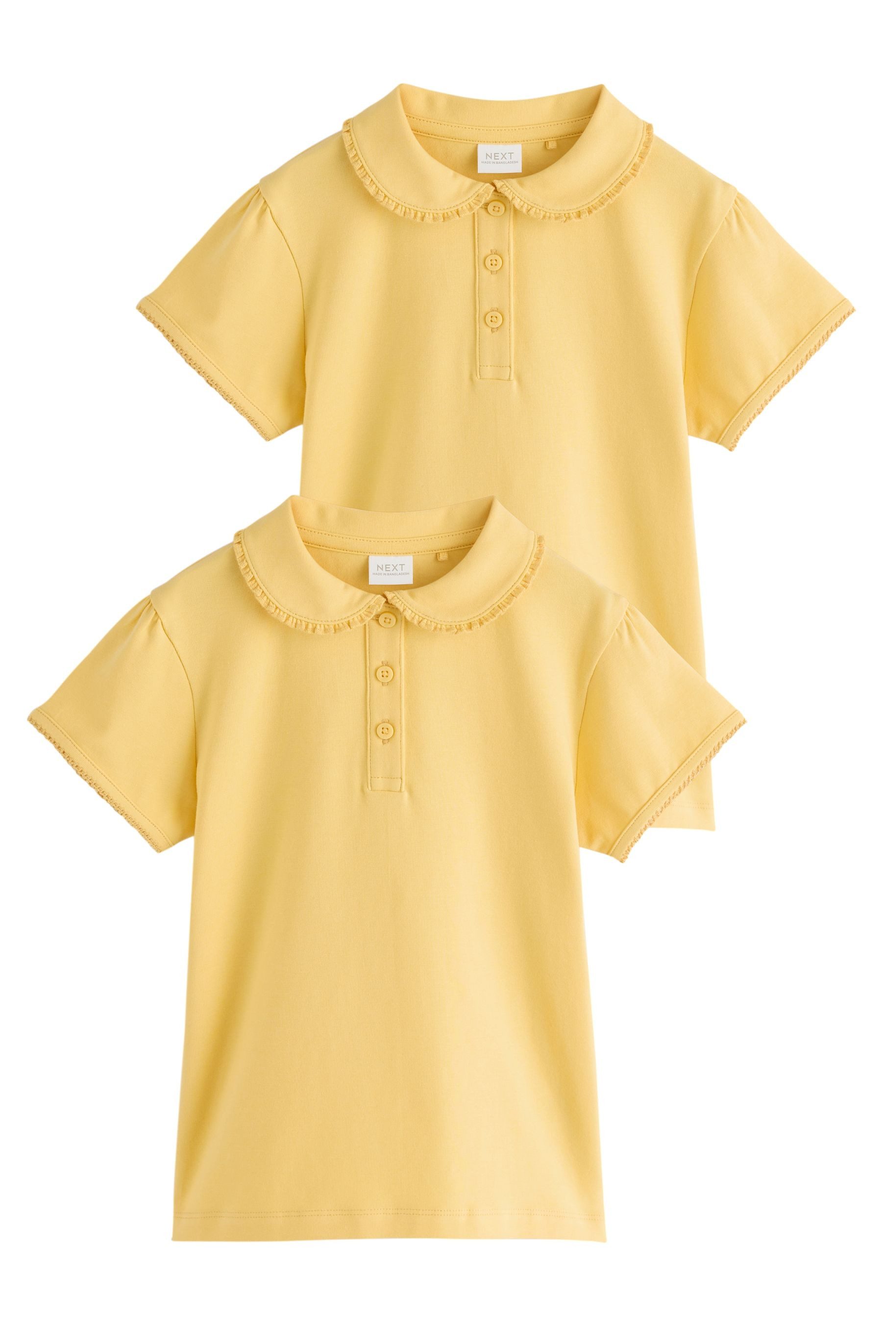 Poloshirt 2 Jersey-Oberteile Stretch-Baumwolle mit Kragen