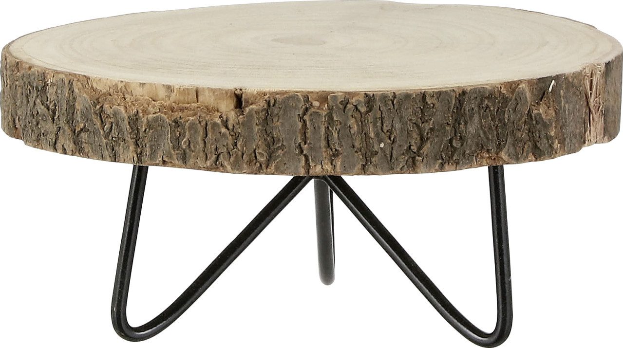 Mica Decorations Dekofigur Mica Beistelltisch Pia hellbraun Paulownia Holz Ø