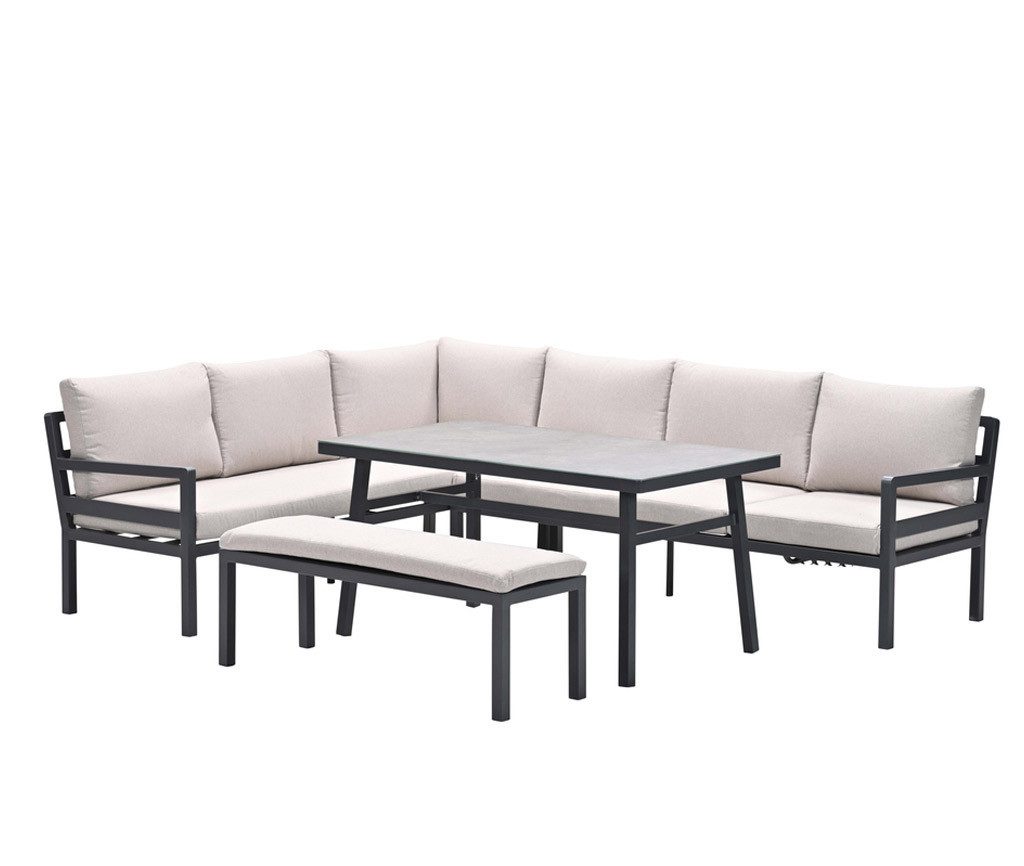 Garden Impressions Gartenlounge-Set Corsica Premium Aluminium Dining Eckloungeset Gartenmöbelset 4-tlg., (4-tlg)