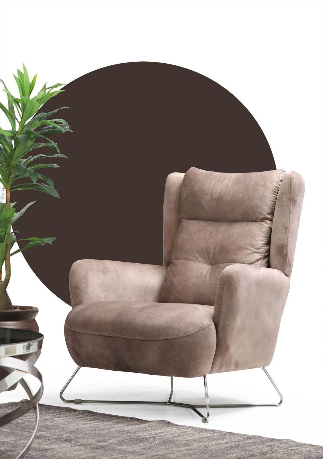 Sessel Made Sessel), Möbel Luxus (1-St., JVmoebel in Designer Polster Sessel Textil Europa Modern Wohnzimmer