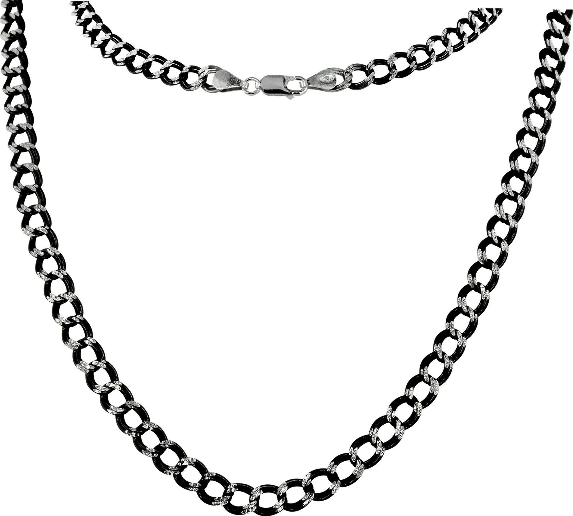 SilberDream Collier SilberDream Collier silber schwarz (Collier), Colliers ca. 45cm, 925 Sterling Silber, Farbe: silber, schwarz, Made-I