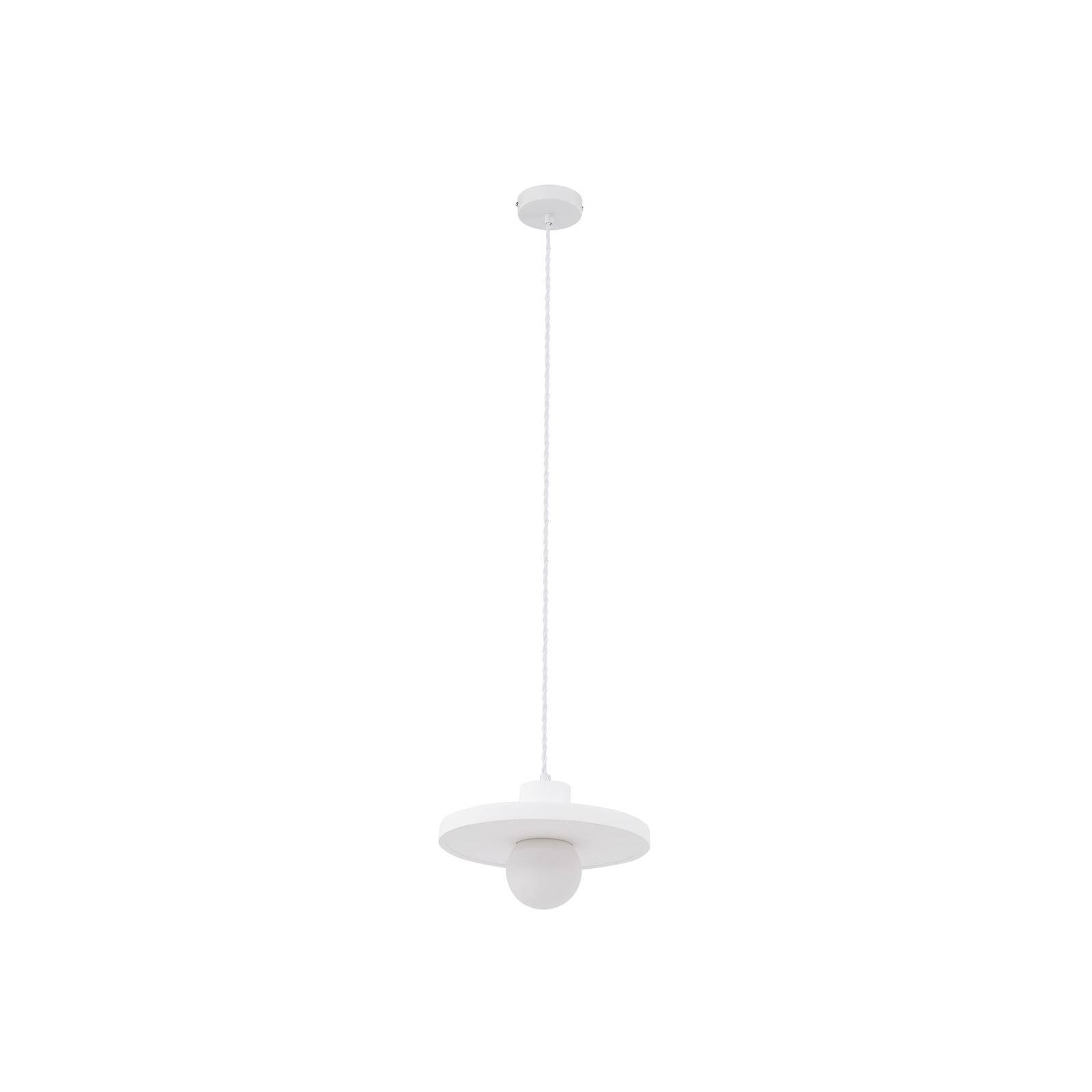 Lindby Hängeleuchte Nielson, Gips Weiß IP20, 1 x 15 W LED