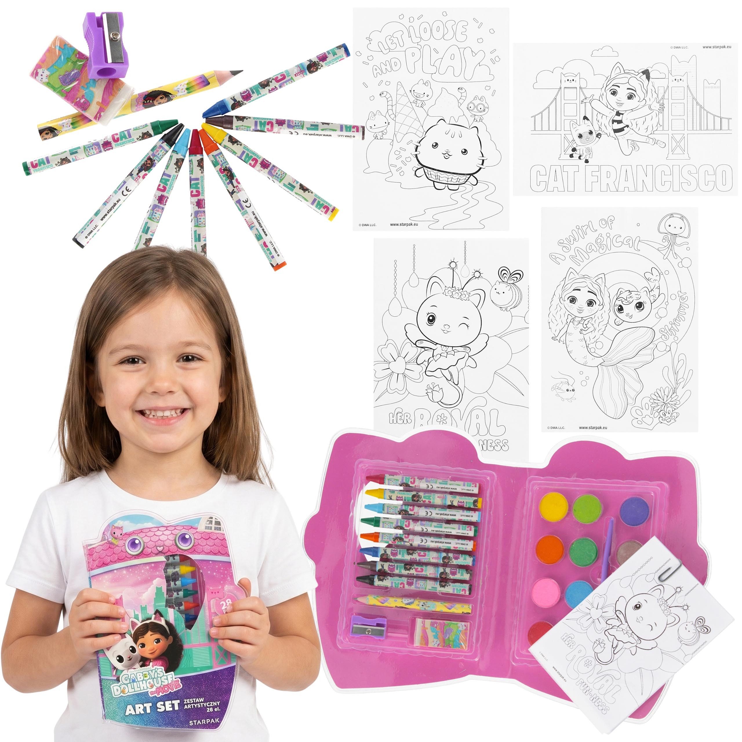 Gabby's Dollhouse Kreativset Gabby's Dollhouse Kreativset für Kinder, Kunstset, 28 Teile