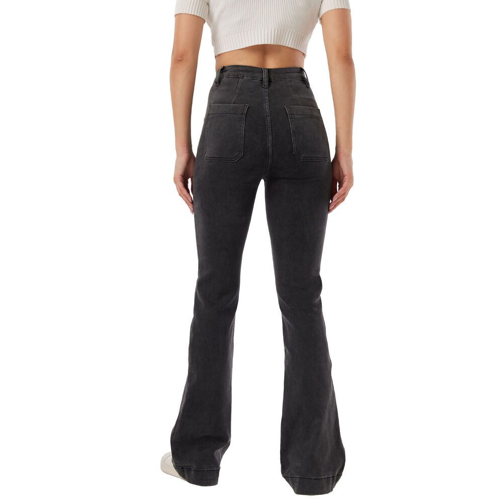 Ital-Design Bootcut-Jeans Flared Jeans mit Hoher Taille für Damen, Styled f günstig online kaufen