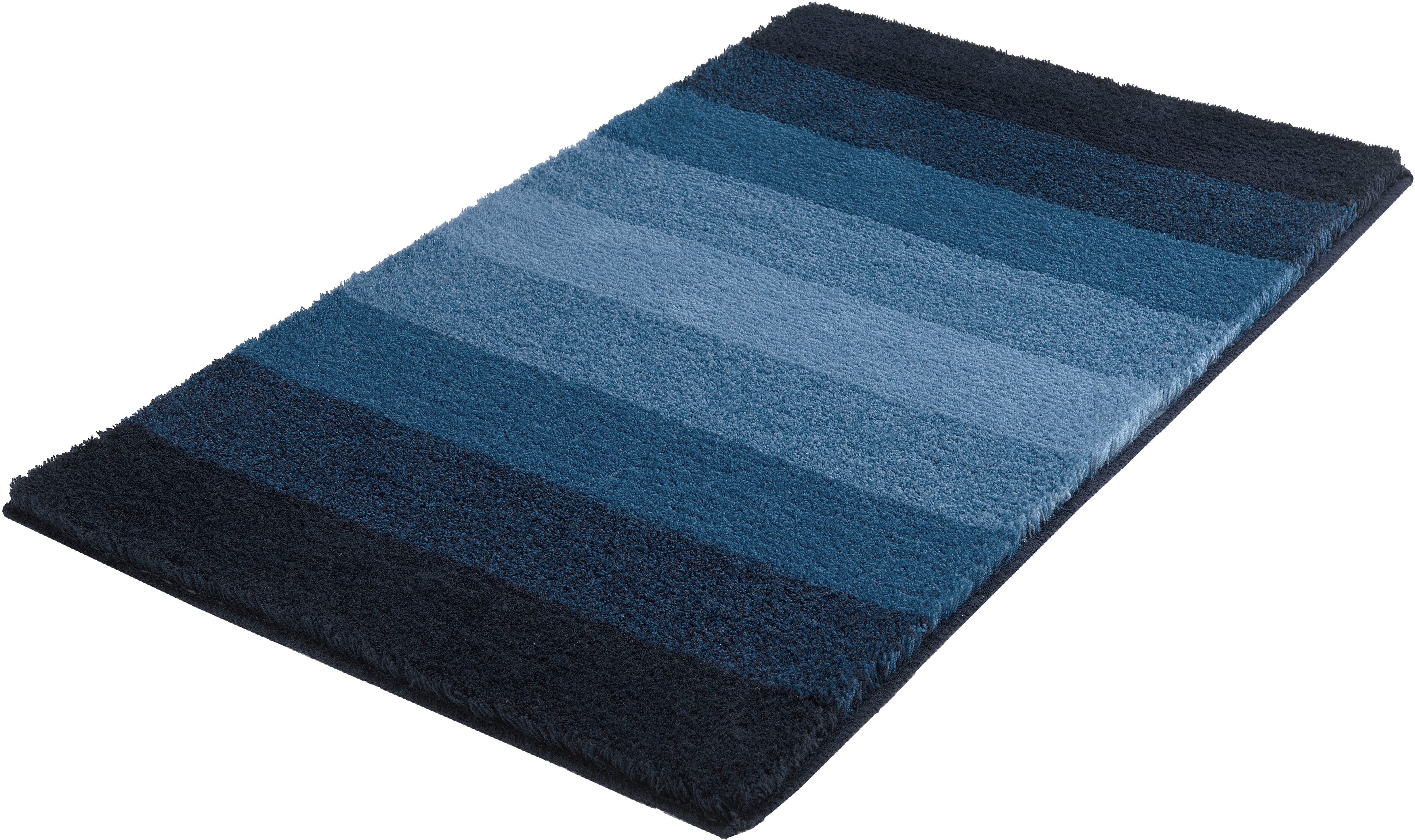 MEUSCH Badematte Palace, Badvorleger, Badezimmer Teppich, Höhe 23 mm, rutschhemmend beschichtet, fußbodenheizungsgeeignet, Kunstfaser, rechteckig, Badteppich, gestreift, mit Farbverlauf, waschbar