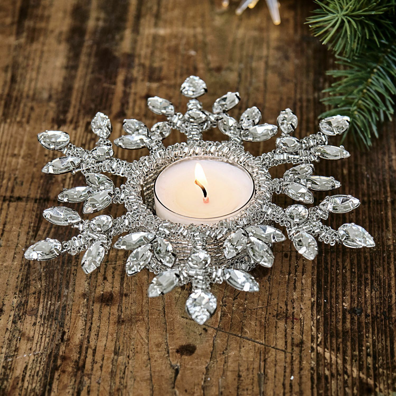 Mirabeau Kerzenständer Teelichthalter Selavine silber günstig online kaufen
