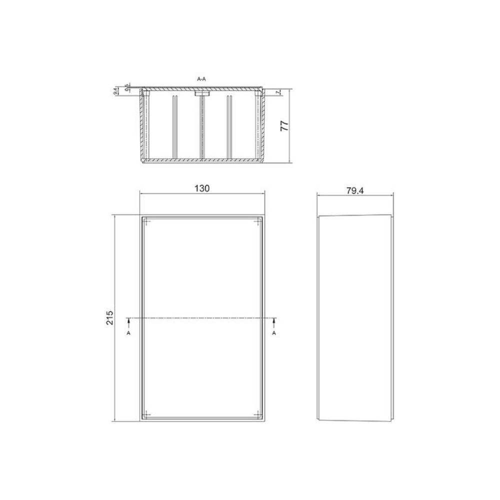 Teko Montagedose ABS enclosure with a plastic cover and a 0.5 aluminium panel 154/P.9