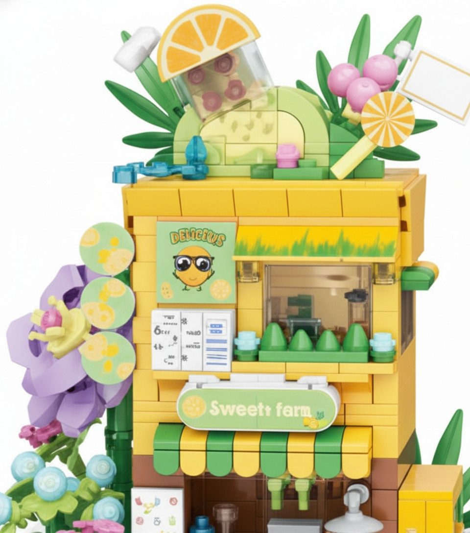 COIL Gebäude aus Blöcken, Bausteinset, Spielbausteine, Baukasten Spielbauklötze, (551 St), Kreatives DIY, Kompatible Blöcke