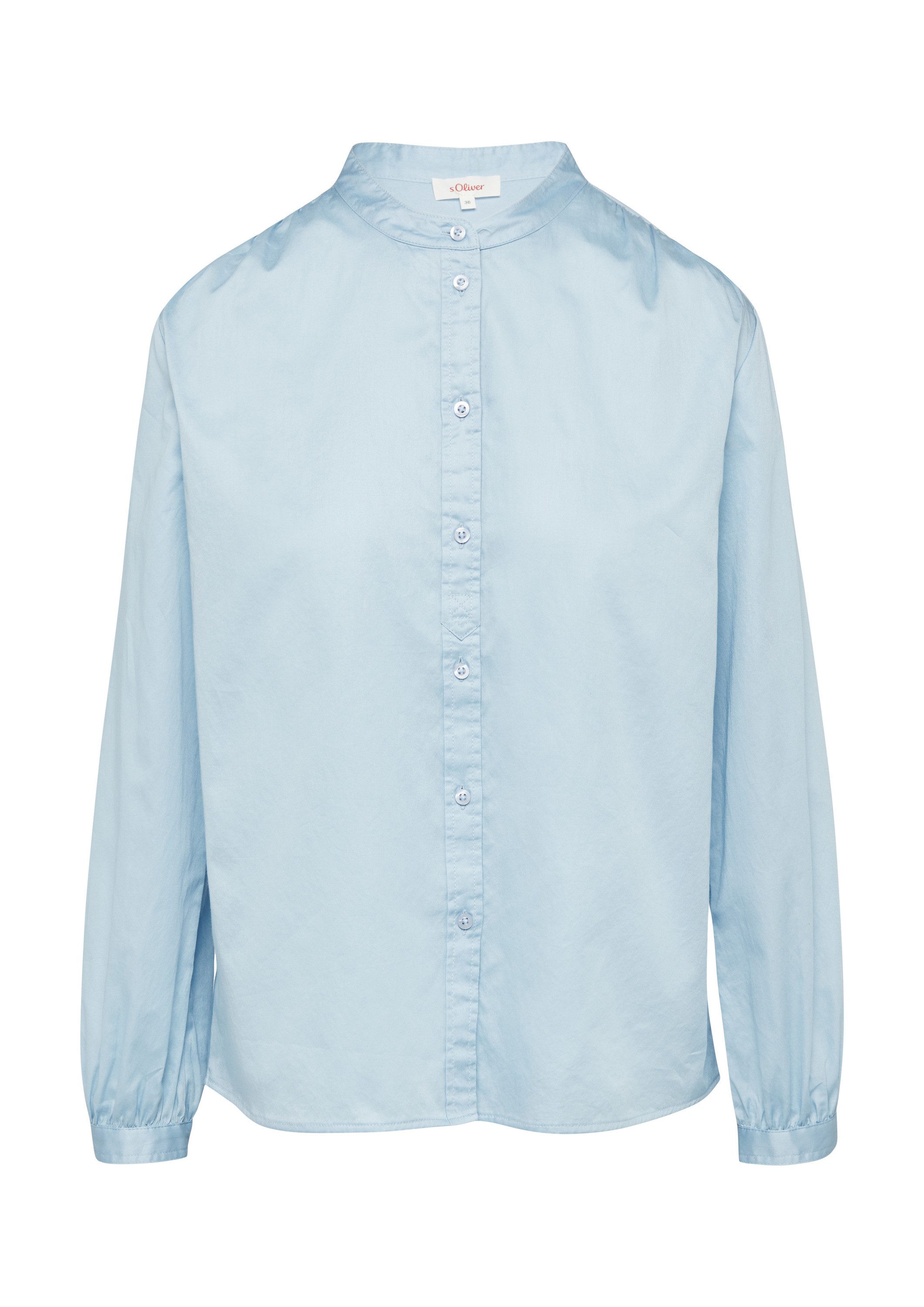s.Oliver Langarmbluse Bluse Satinbluse mit Raffungen günstig online kaufen